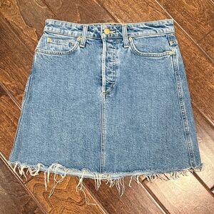 Joe's Jeans Light Blue Denim Frayed Hem Mini Skirt